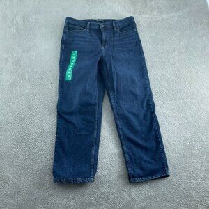 Calvin Klein Womens Dark Blue High Rise Straight Leg Jeans Sz 12 NWT 4908